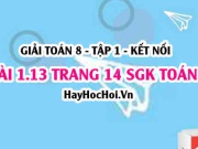 Bài 1.13 SGK Toán 8 tập 1 Kết nối tri thức
